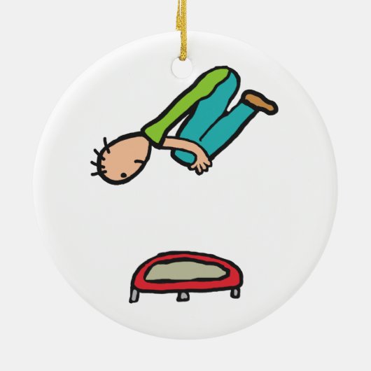 Trampolining Keramisch Ornament (Achterkant)