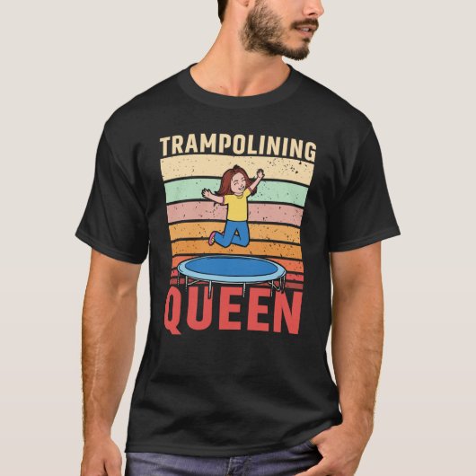 Trampolining Queen Jumping Trampoline Gymnastics T-shirt (Voorkant)