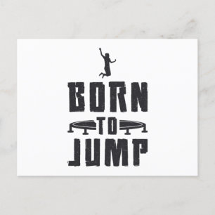 Trampolining-trampoline geboren op springgymnast briefkaart