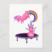 trampolining unicorn briefkaart (Voorkant)