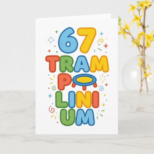 Trampolinium Kaart (Gele Bloem)