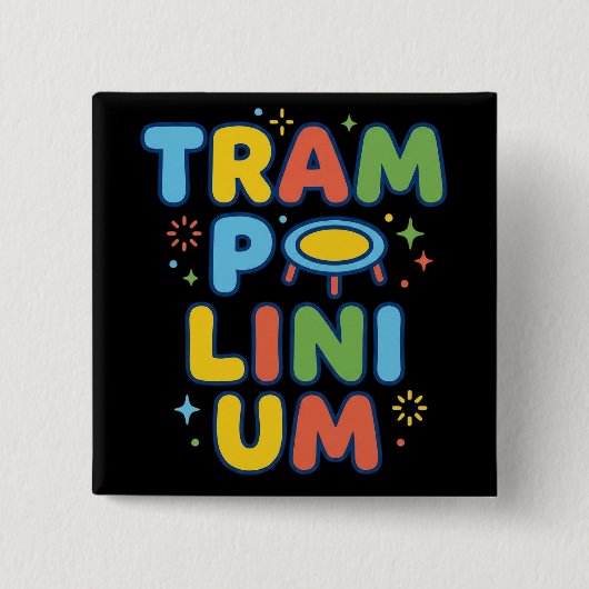 Trampolinium Vierkante Button 5,1 Cm (Voorkant)