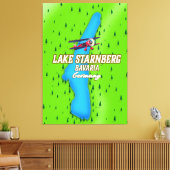 Tramposter van het meer van Starnberg Bavaria Duit Canvas Afdruk (Insitu (Woonkamer))