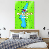 Tramposter van het meer van Starnberg Bavaria Duit Canvas Afdruk (Insitu (Slaapkamer))