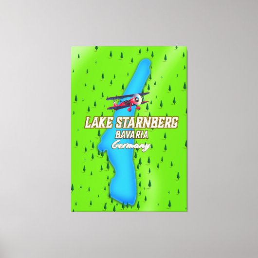 Tramposter van het meer van Starnberg Bavaria Duit Canvas Afdruk (Voorkant)