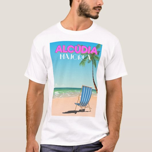 Tramposter van het strand van Alcúdia Majorca T-shirt (Voorkant)