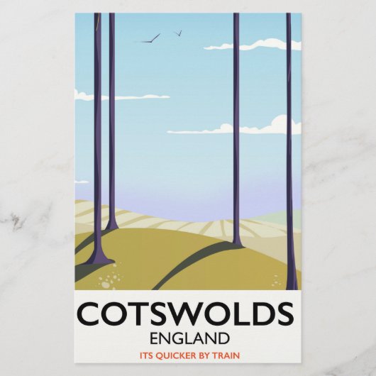Tramposter voor landschapsonderbieding briefpapier (Voorkant)