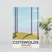 Tramposter voor landschapsonderbieding briefpapier (Staand voorkant)