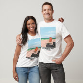 Tramposter voor strandstralen in Wales T-shirt (Unisex)