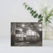 Trams bij het Terminal, 1943 Briefkaart (Staand voorkant)