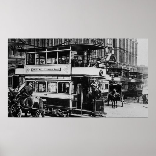 Trams in Manchester, c.1900 Poster (Voorkant)