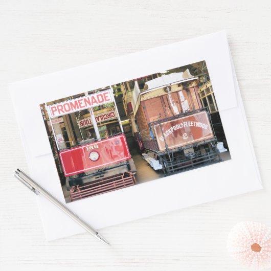 TRAMS RECHTHOEKIGE STICKER (Envelop)