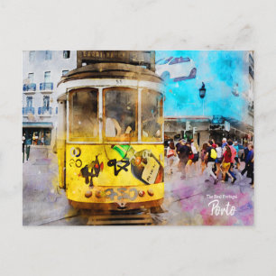 Trams van Porto Portugal Briefkaart