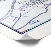  tramwegkaart Mexico City (1910) Poster (Hoek)