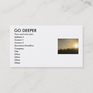 Trance Card GO DEEPER, Draai de kaart om en...... Visitekaartje