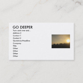 Trance Card GO DEEPER, Draai de kaart om en...... Visitekaartje