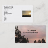 Trance Card GO DEEPER, Draai de kaart om en...... Visitekaartje (Voorkant / Achterkant)