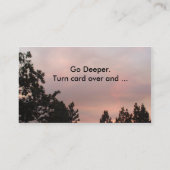 Trance Card GO DEEPER, Draai de kaart om en...... Visitekaartje (Achterkant)