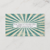 trance green sunburst Hypnotherapeut visitekaartje (Achterkant)