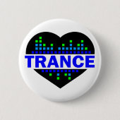 Trance Heart-ontwerp Ronde Button 5,7 Cm (Voorkant)