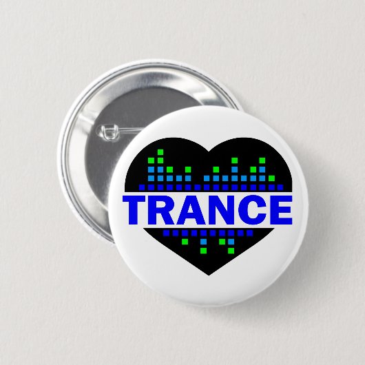 Trance Heart-ontwerp Ronde Button 5,7 Cm (Voorkant /achterkant)