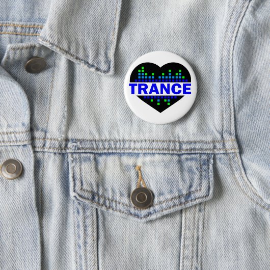 Trance Heart-ontwerp Ronde Button 5,7 Cm (In situ)