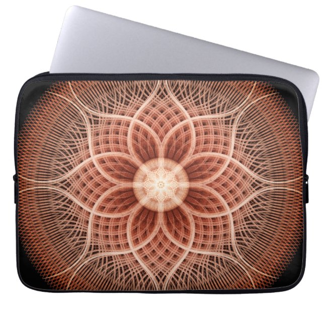 Trance Lotus Mandala Laptop Sleeve (Voorkant)