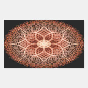Trance Lotus Mandala Rechthoekige Sticker