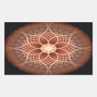 Trance Lotus Mandala Rechthoekige Sticker