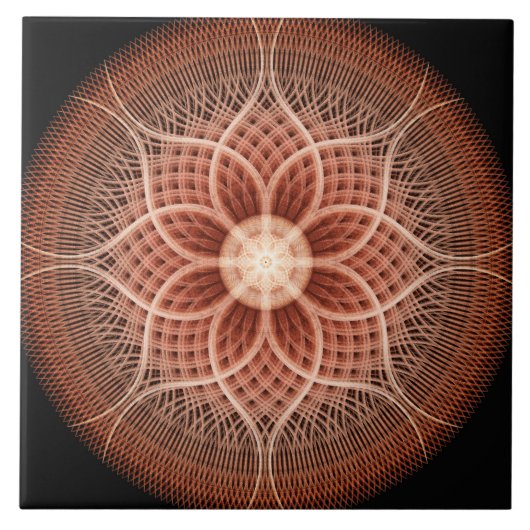 Trance Lotus Mandala Tegeltje (Voorkant)