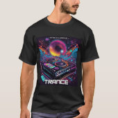Trance Music - DJ Deck Design - EDM - TECHNO - T-shirt (Voorkant)