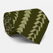 Trance Party - Dark Olive en Khaki Stropdas (Opgerold)