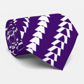 Trance Party - Deep Paars en White Stropdas (Opgerold)