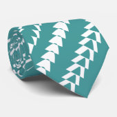 Trance Party - Ocean Green and White Stropdas (Opgerold)