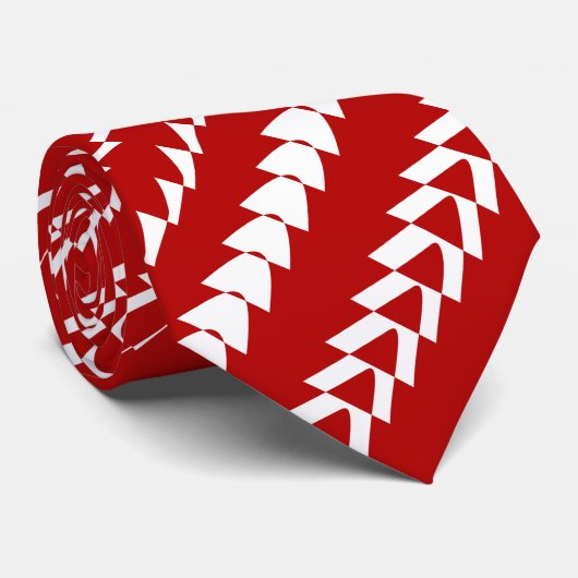 Trance Party - Ruby en White Stropdas (Opgerold)