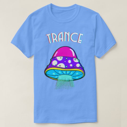 Trance Psychedelic Trippy Glitch Mushroom T-shirt (Design voorkant)
