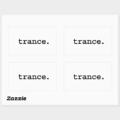 Trance. Rechthoekige Sticker (Vel)