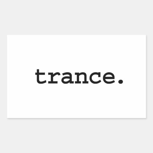 Trance. Rechthoekige Sticker (Voorkant)