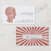 trance red sunburst Hypnotherapeut visitekaartje (Voorkant / Achterkant)