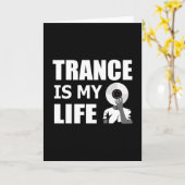 Trance Techno Music Rave DJ House Dance Gift Idee Kaart (Gele Bloem)