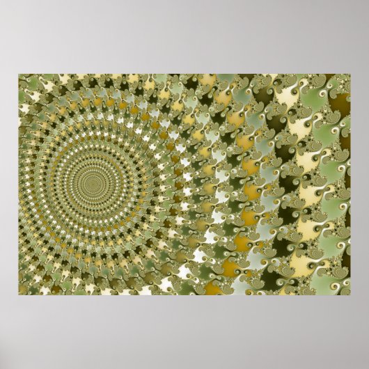 Trancetunnel - Fractaal Poster (Voorkant)