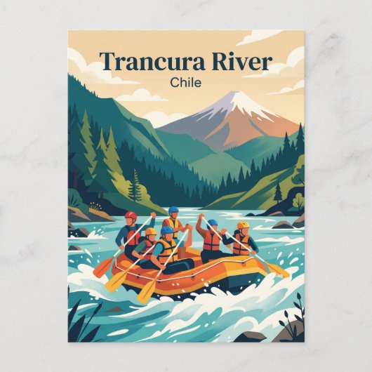 Trancura Rivier, Pucon Chilië Briefkaart (Voorkant)