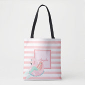 Trandy Striped, Mermaid - Personalized Tote Bag (Voorkant)
