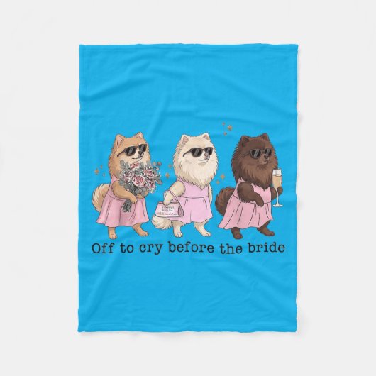 Tranen Drogen Voor De Bruid Grappige Trouwdag Fleece Deken (Voorkant)