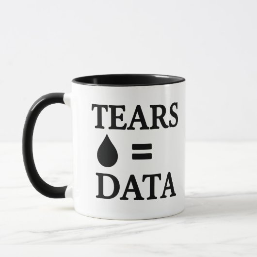 Tranen Gelijk Data Mok (Links)