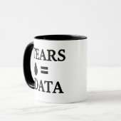 Tranen Gelijk Data Mok (Voorkant links)