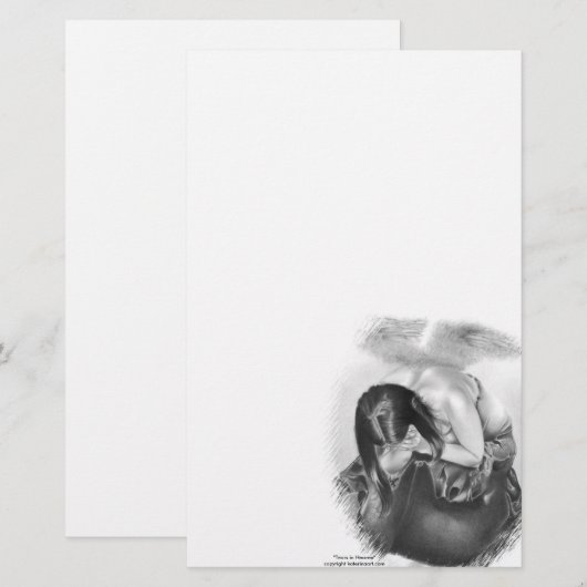 Tranen in de Hemelse Stationery Briefpapier (Voorkant / Achterkant)