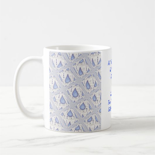 "Tranen in een fles" Koffiemok (Links)