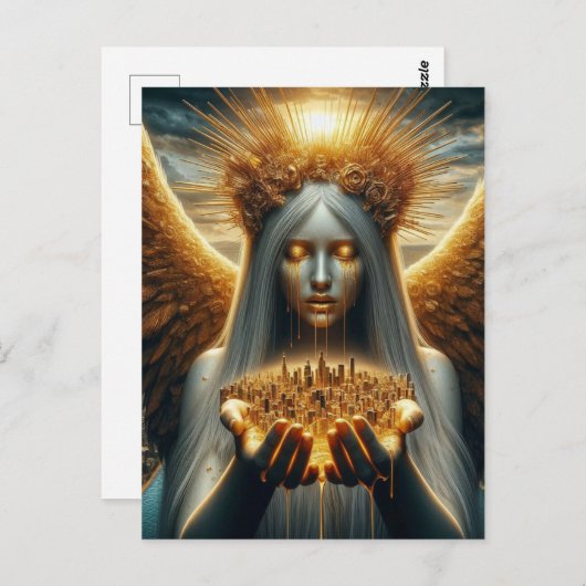 Tranen om de stad van de engelen briefkaart (Voorkant / Achterkant)