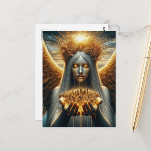 Tranen om de stad van de engelen briefkaart (Voorkant / Achterkant in situ)